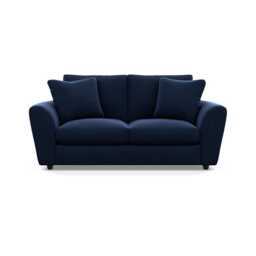 Heal's Snooze 3 Seater Sofa Smart Velvet Dusk Black Feet