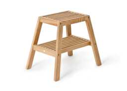 Wireworks Slatted Stool Dark Oak - thumbnail 2