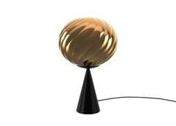 Tom Dixon Whirl LED Cone Fat Table Lamp Gold/Black