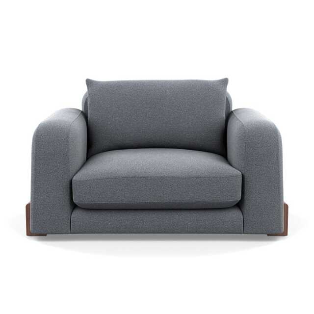 Heal's Nuvola Loveseat Boucle Steel Walnut Stained Feet