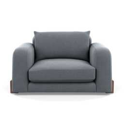 Heal's Nuvola Loveseat Boucle Steel Walnut Stained Feet