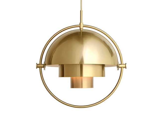 Gubi Multilite Pendant Brass Base Brass Shade