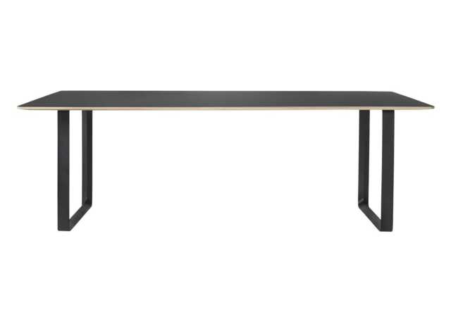 Muuto 70/70 Table 225 x 90cm in Black with Black Legs