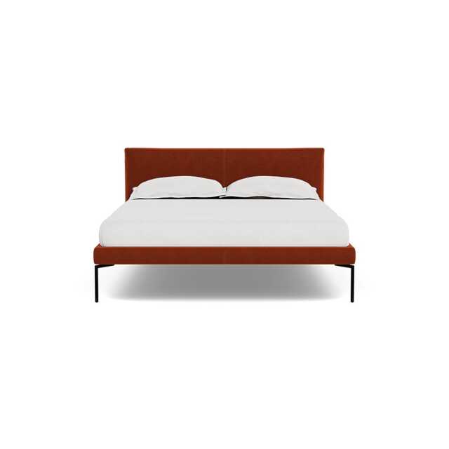Heal's Matera Bed Double Nobilis Velvet Rust