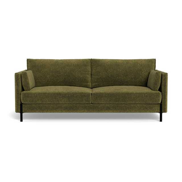 Heal's Tortona 3 Seater Sofa Boucle Velvet Wilder Black Feet - image 1