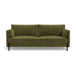 Heal's Tortona 3 Seater Sofa Boucle Velvet Wilder Black Feet - thumbnail 1