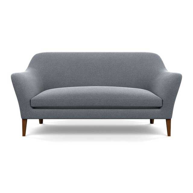 Heal's Wallis 3 Seater Sofa Boucle Steel Stained Oak Feet