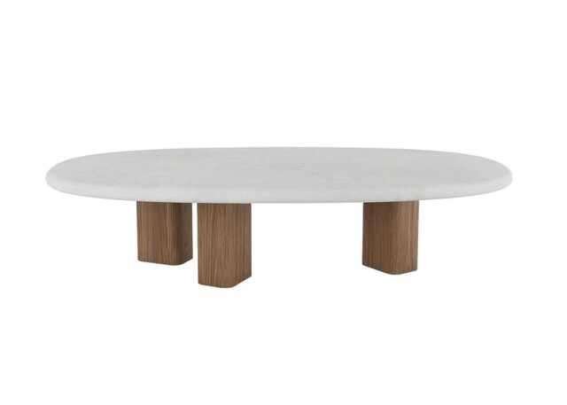 Paul Rogers Pillar Coffee Table Oval