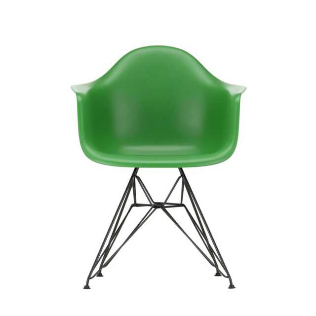 Vitra Eames DAR Armchair New Height Green Basic Dark Powder Base