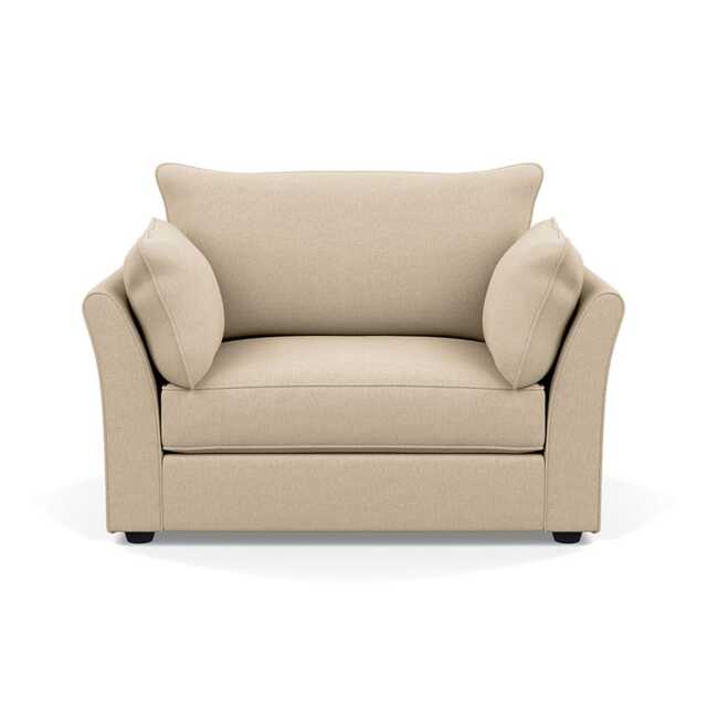 Heal's Tailor Loveseat Brushed Cotton Oat Black Beech Feet