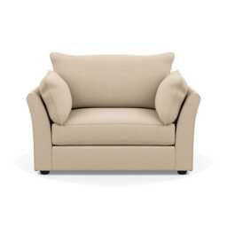 Heal's Tailor Loveseat Brushed Cotton Oat Black Beech Feet