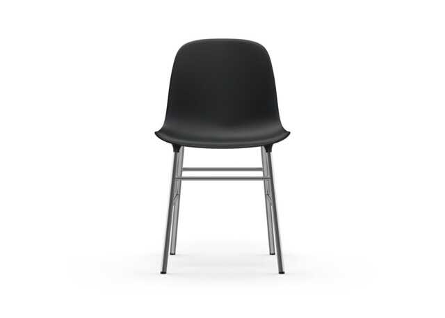 Normann Copenhagen Form Chair Black Shell Chrome Legs - image 1