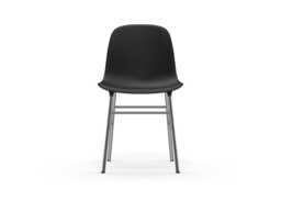 Normann Copenhagen Form Chair Black Shell Chrome Legs - thumbnail 1