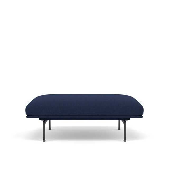 Muuto Outline Pouf Kvadrat Remix Fabric Dark Blue 773