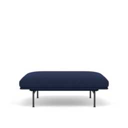 Muuto Outline Pouf Kvadrat Remix Fabric Dark Blue 773