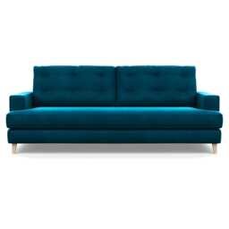 Heal's Mistral 4 Seater Sofa Velvet Teal Natural Feet