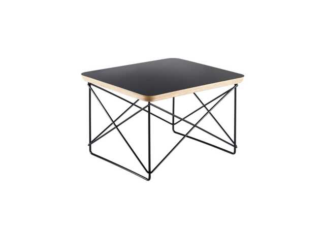 Vitra Occasional Table LTR Black with Basic Dark Legs