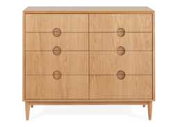 Heal's Amira 8 Drawer Wide Chest Walnut - thumbnail 2