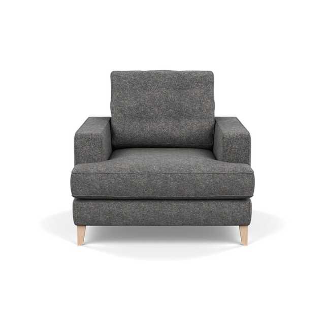 Heal's Mistral Armchair Melton Wool Shale Natural