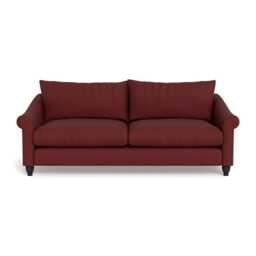 Heal's Devon 4 Seater Capelo Linen-Cotton Etruscan Red Black Feet
