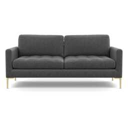 Heal's Eton 3 Seater Sofa Melton Wool Granite Brass Feet