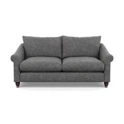 Heal's Devon 3 Seater Sofa Melton Wool Shale Walnut Stained Feet