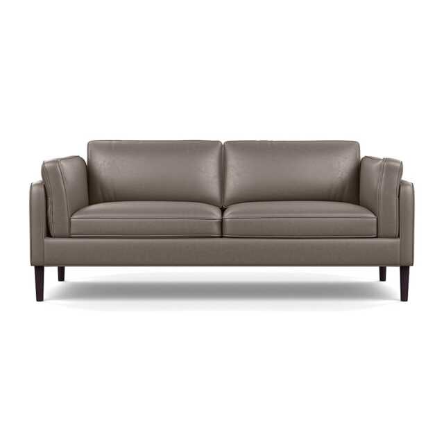 Heal's Sonno 3 Seater Daino Leather Elephant Wenge Black Feet