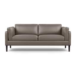 Heal's Sonno 3 Seater Daino Leather Elephant Wenge Black Feet
