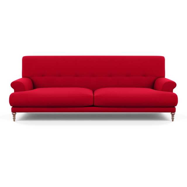 Scp Oscar 3 Seater Informal Sofa Melton Wool Red Oxide Walnut Feet - image 1