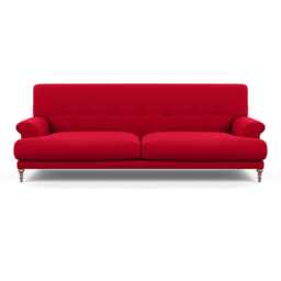 Scp Oscar 3 Seater Informal Sofa Melton Wool Red Oxide Walnut Feet - thumbnail 1