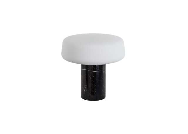 Case Solid LED Table Lamp Small Nero Marquina Marble