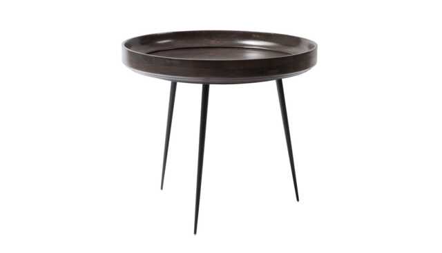 Mater Bowl Table Large Smoked Grey Mango Wood