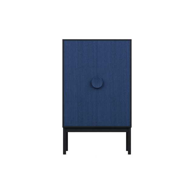 Heal's Tinta Highboard Black Stain Frame Blue Stain Doors