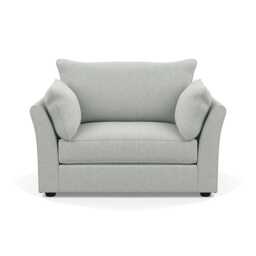 Heal's Tailor Loveseat Melton Wool Limestone Black Beech Feet