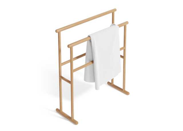 Wireworks Yoku Freestanding Towel Rail Oak