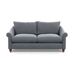 Heal's Devon 3 Seater Sofa Boucle Steel Walnut Stained Feet