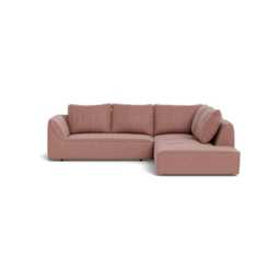 Heal's Morven Right Hand Facing Large Corner Sofa Smart Luxe Velvet Dusky Pink