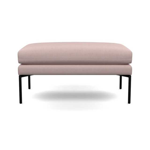 Heal's Matera Large Ottoman Siena Cotton Dusky Pink Black Feet