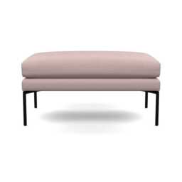 Heal's Matera Large Ottoman Siena Cotton Dusky Pink Black Feet