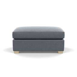 Heal's Torino Footstool Boucle Steel  Natural Feet