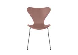 Fritz Hansen Series 7 Chair Coloured Ash Wild Rose Chrome Legs