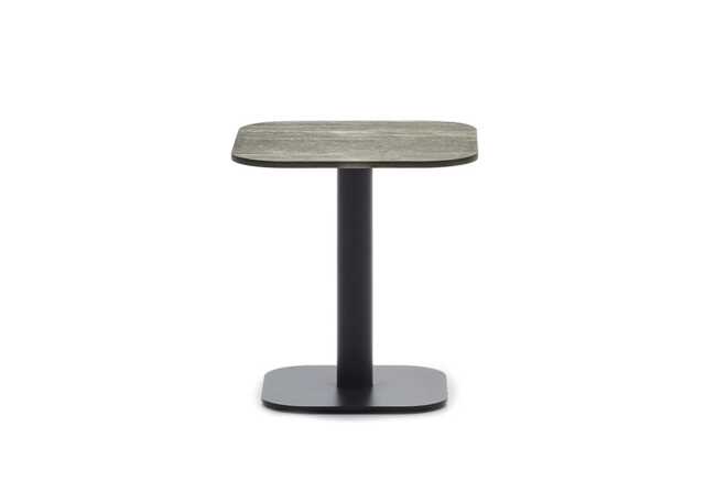 Vincent Sheppard Kodo Outdoor Side Table Fossil Grey Ceramic Flint Top