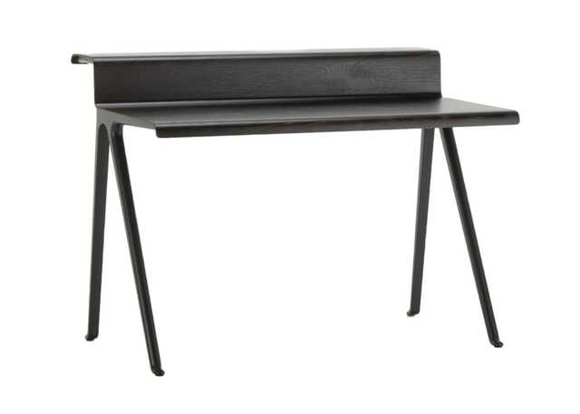 Vitra Courier Desk Dark Oak Deep Black Base