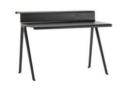 Vitra Courier Desk Dark Oak Deep Black Base