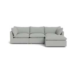 Heal's Astrid Right Hand Facing Corner Sofa Melton Wool Limestone Natural Beech Feet