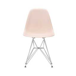 Vitra Eames DSR Side Chair New Height Pale Rose Chrome Base