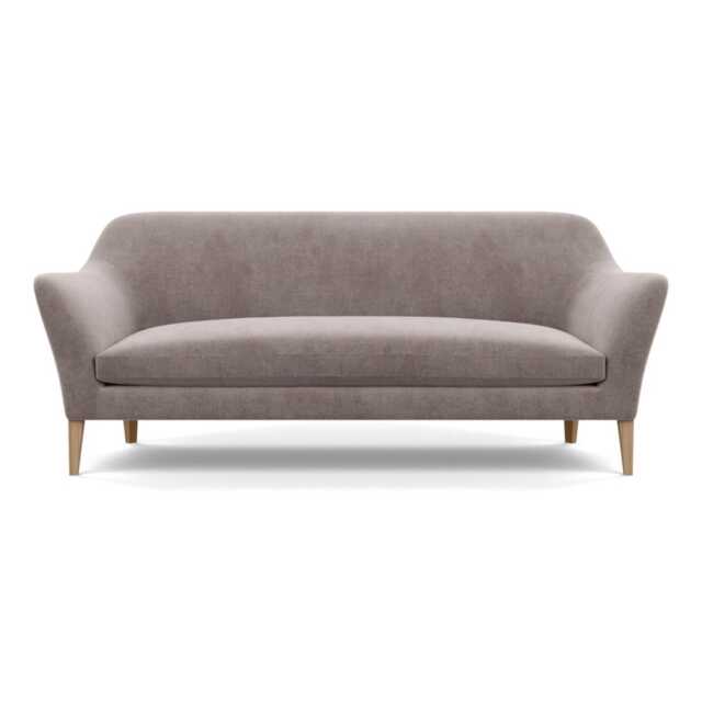 Heal's Wallis 4 Seater Sofa Smart Luxe Velvet Mushroom Tinted Ash Feet - image 1