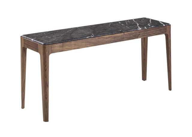 Porada Ziggy 12 Console Table Canaletta Walnut White Grey Carnico Top