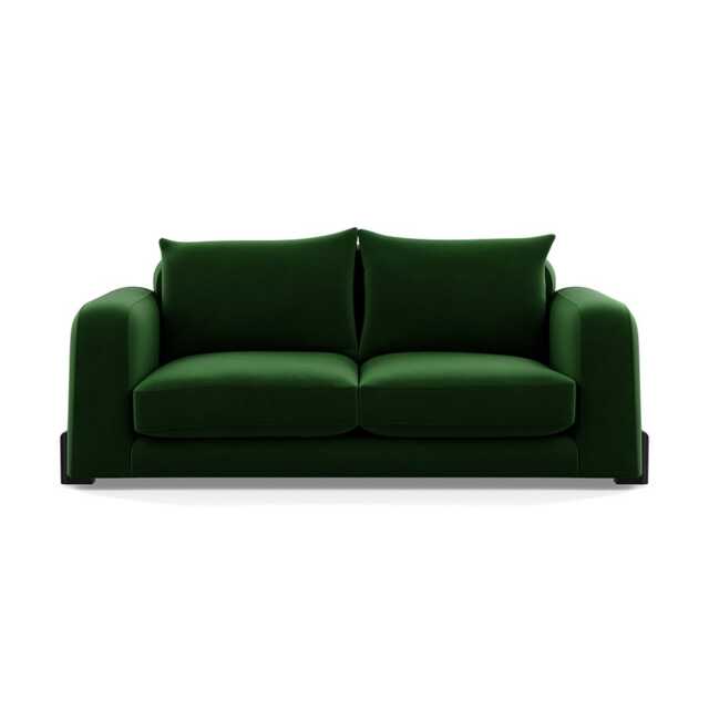 Heal's Nuvola 2 Seater Sofa Smart Velvet Forest Black Beech Feet