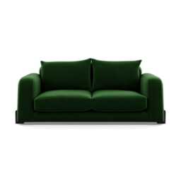 Heal's Nuvola 2 Seater Sofa Smart Velvet Forest Black Beech Feet